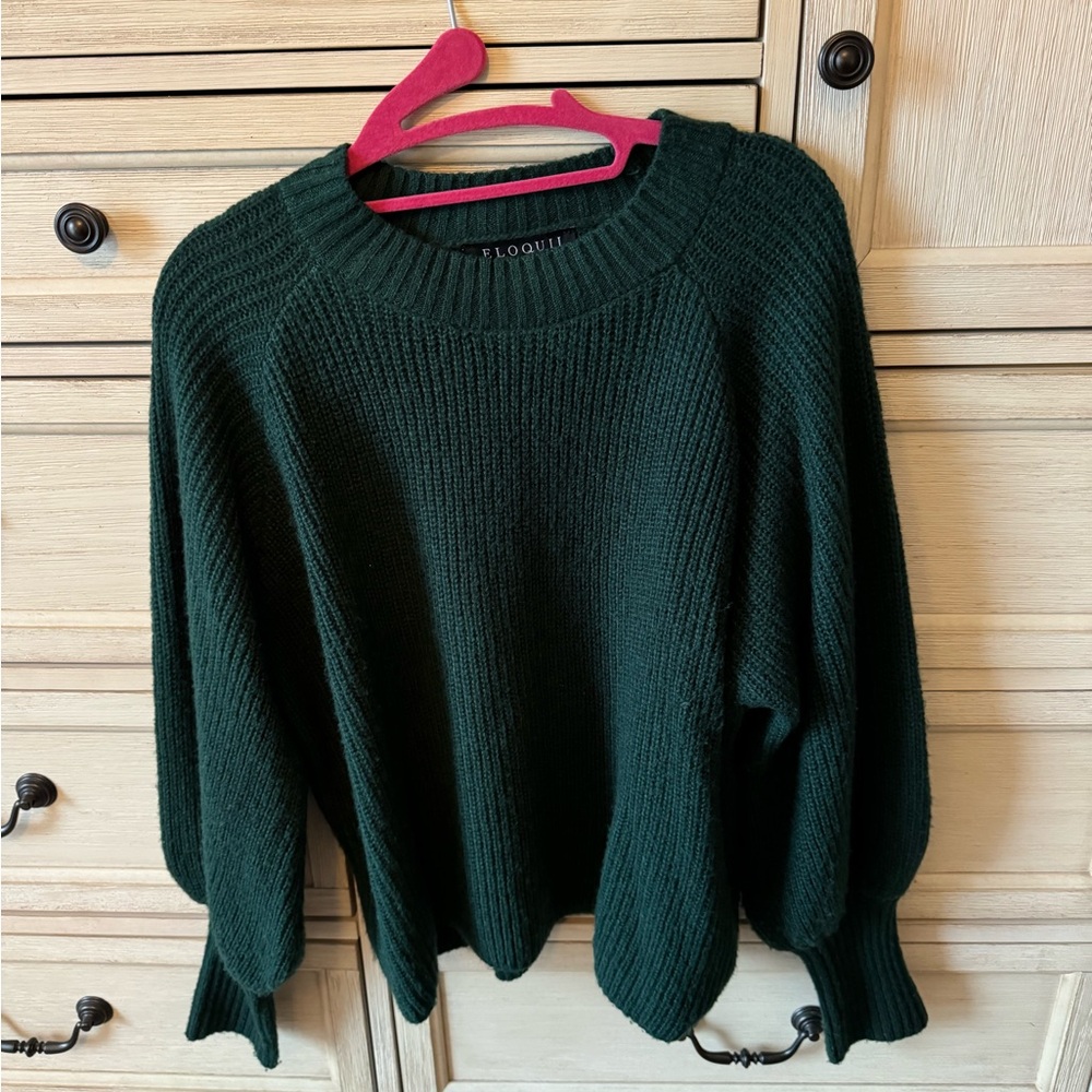 Eloquii knit Sweater Emerald green